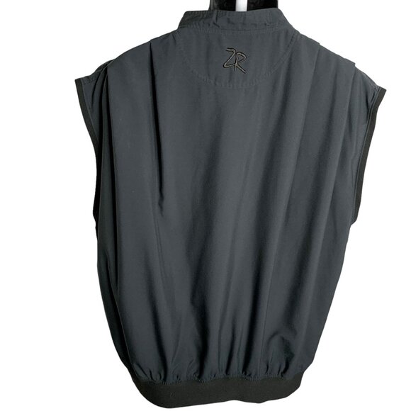 ZERO Restriction Golf Pullover Vest L Black Pockets Snaps Elastic Waist Vegas - Picture 4 of 6